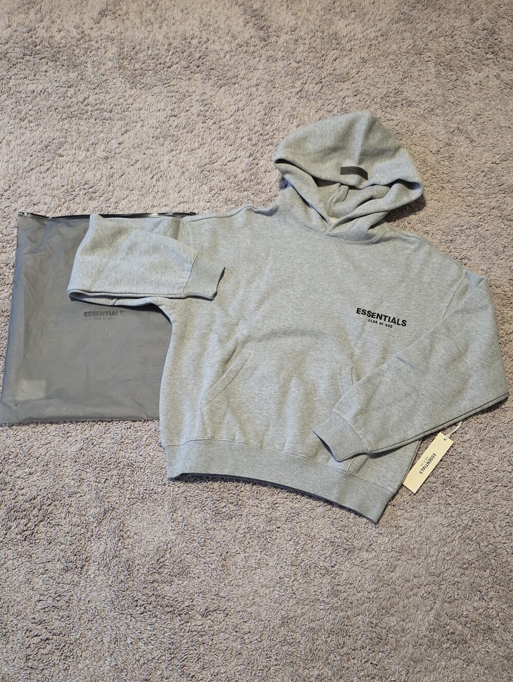 Fear of God Essentials Pullover Hoodie Dark Oatmeal Size XXS NWT/B
